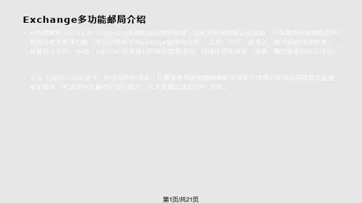 Exchange企业邮箱解决方案PPT课件