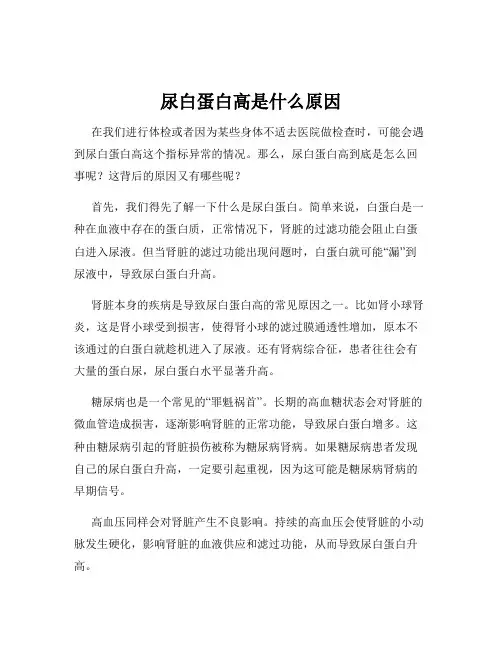 尿白蛋白高是什么原因