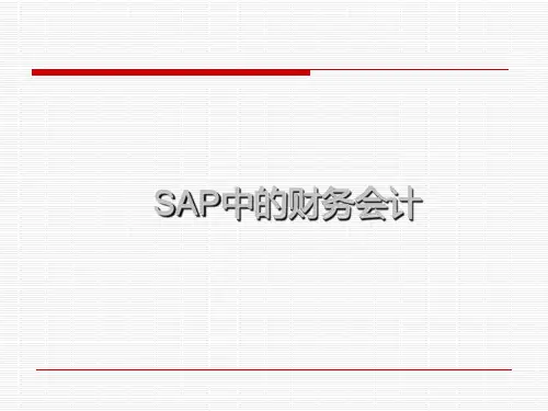 SAP中的财务会计