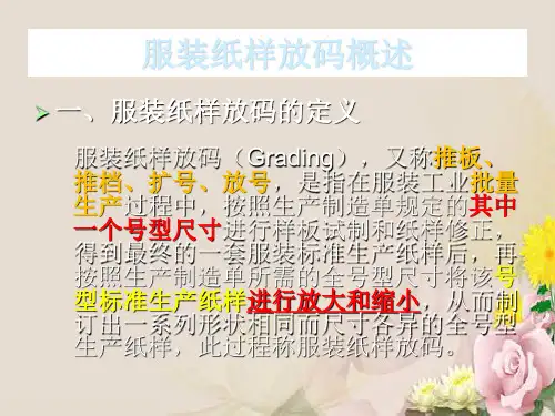 服装纸样放码