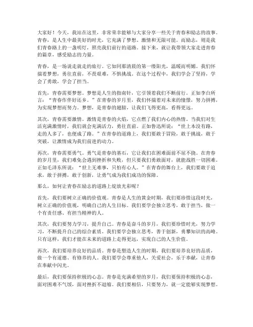 撒贝宁演讲稿青春励志