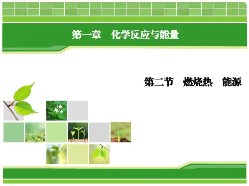 2022学年上学期高二化学人教版(2019)选择性必修1第一章第二节燃烧热能源
