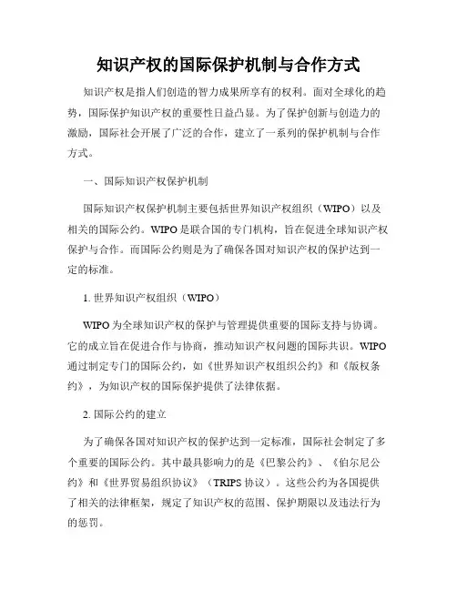 知识产权的国际保护机制与合作方式