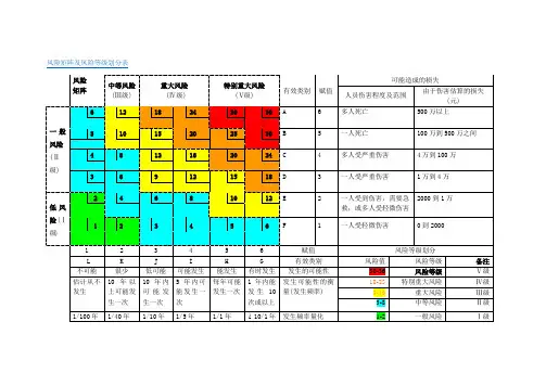 风险等级划分赋值图