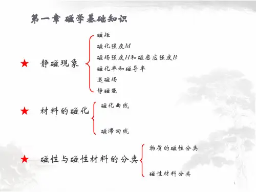 第1章磁学与磁性材料基础知识PPT课件精选全文完整版