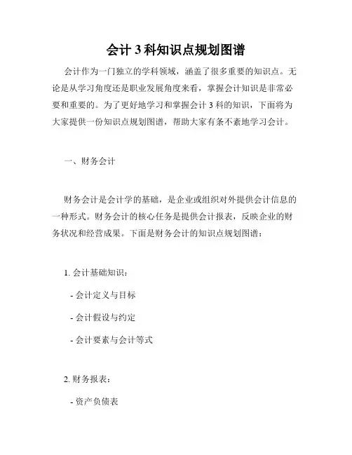 会计3科知识点规划图谱
