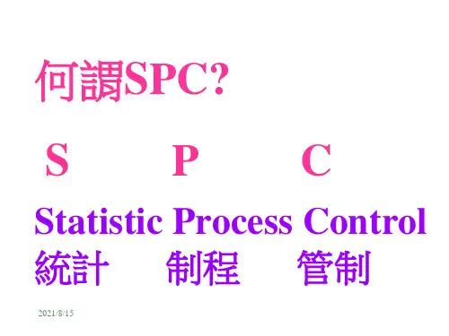SPC统计制程管制