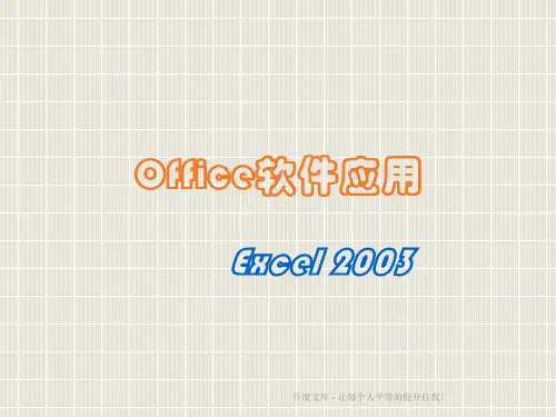 Excel应用的课件