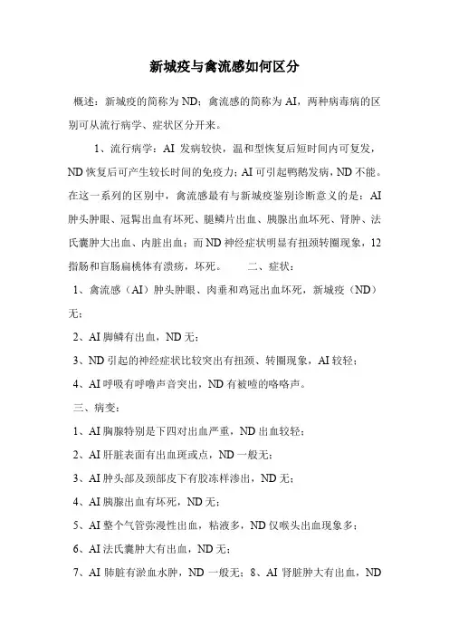 新城疫与禽流感如何区分.doc
