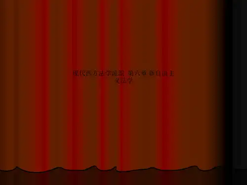 现代西方法学流派  第六章 新自由主义法学