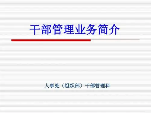 干部管理讲义ppt课件