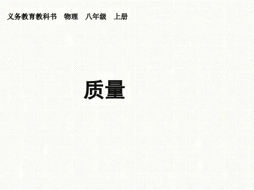 人教版八年级物理上册第六章第一节 质量 PPT优秀课件(共19张)