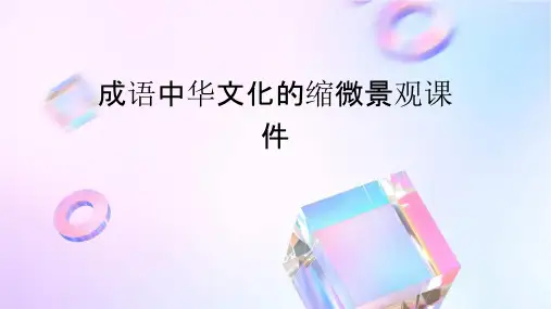 成语中华文化的缩微景观课件