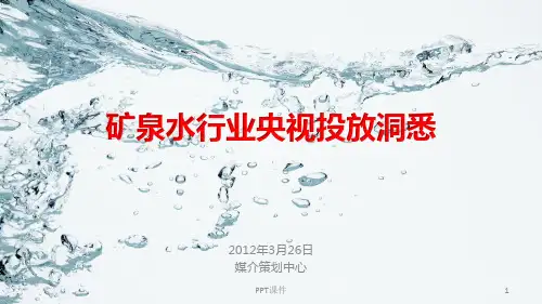 矿泉水行业竞品分析  ppt课件