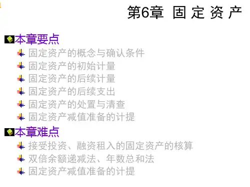 中级财务会计第2版第6章固定资产课件