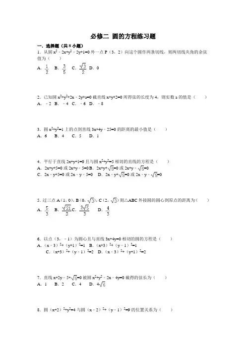 圆的方程