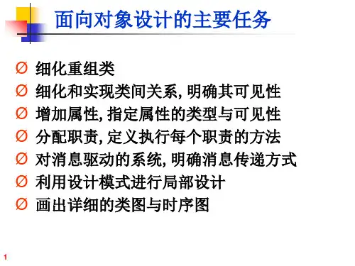 高级软件工程第十一章面向对象设计方法课件