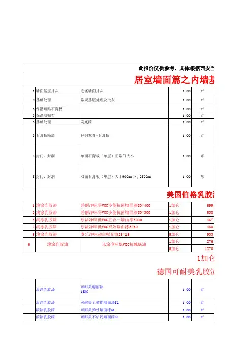 西安装修公司最新报价大全