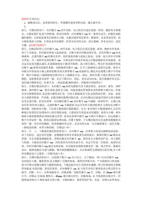 手术记录模板
