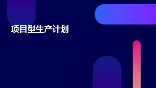 项目型生产计划