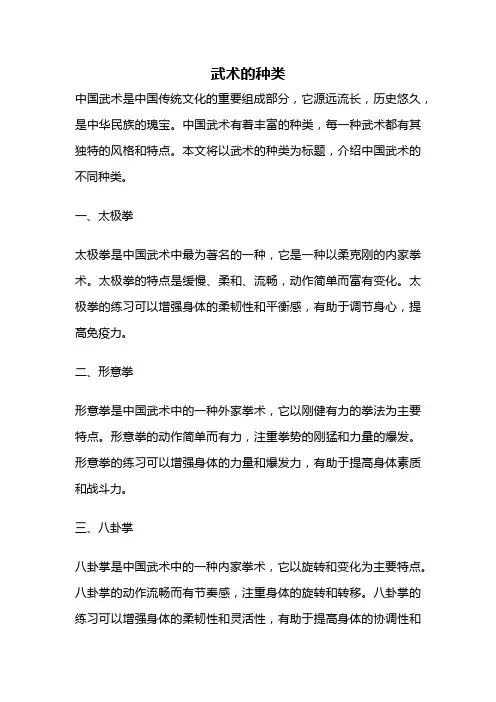 武术的种类