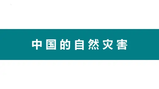 高中地理课件-中国的自然灾害