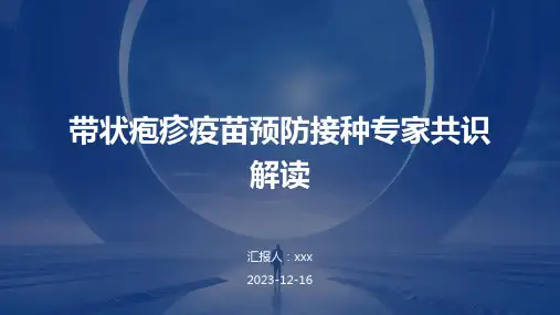 带状疱疹疫苗预防接种专家共识解读PPT课件