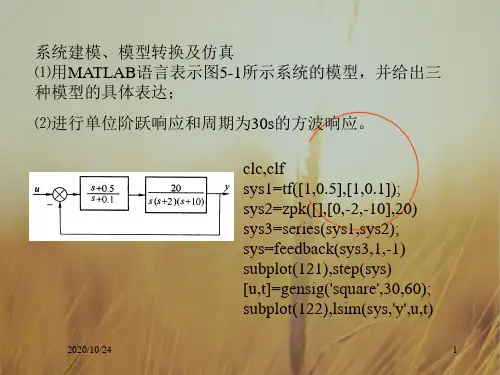 最新课件-机电系统动态仿真matlab电子教案第7章系统频
