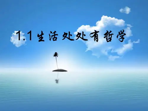 高二《生活与哲学》学习课件：第一课(1)生活处处有哲学
