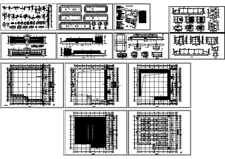某地区菜市场建筑施工CAD参考图