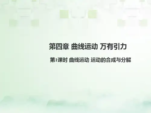 高三物理一轮复习精品课件5：4.1 曲线运动 运动的合成与分解