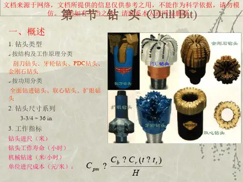 钻进工具钻头专业知识讲座