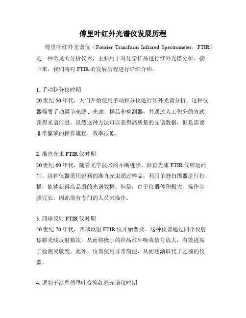 傅里叶红外光谱仪发展历程