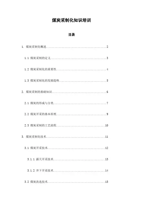 煤炭采制化知识培训