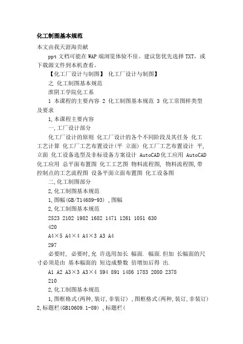 化工制图基本规范