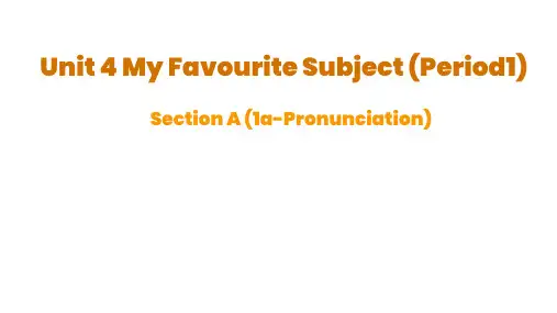 人教版(2024)七年级英语上册+Unit+4+(Period1)+Section+A+(1a+课件