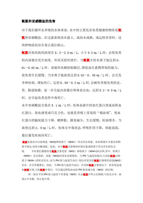 浅谈氨氮和亚硝酸盐对金鱼的危害