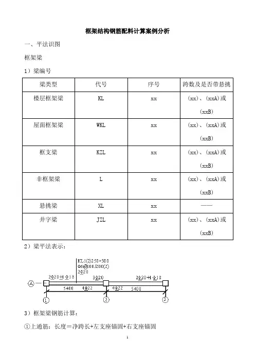 钢筋下料长度计算案例