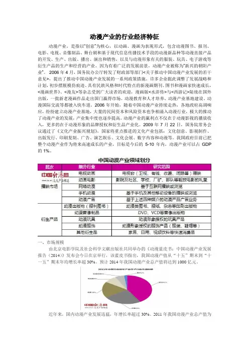 动漫产业的行业经济特征