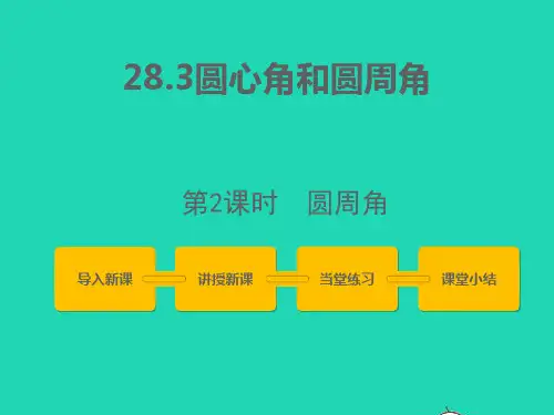 九年级数学上册第28章圆：圆心角和圆周角第2课时ppt课件新版冀教版