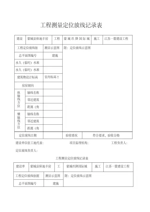 工程测量定位放线记录表-7页