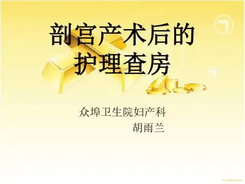 剖宫产术后的护理 PPT课件