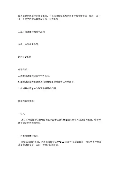 磁通量教案