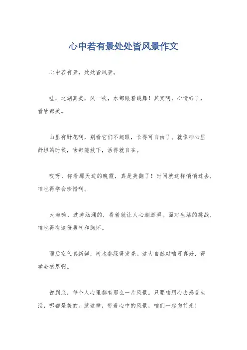 心中若有景处处皆风景作文