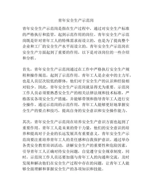 青年安全生产示范岗