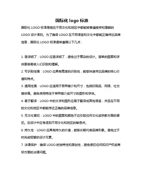 国际化logo标准