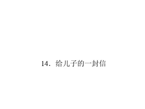 精编课件九年级语文上册(语文版)习题课件-14.给儿子的一封信 (共21张PPT)