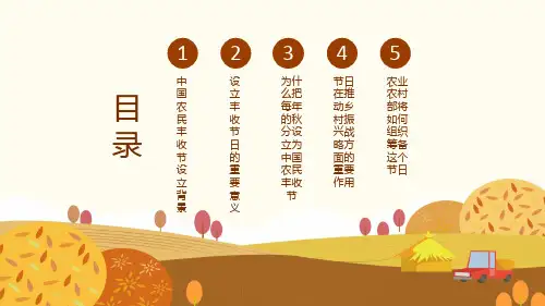 中国农民丰收节活动内容PPT汇报