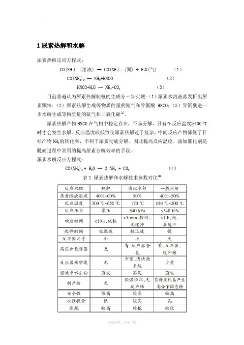 尿素热解法脱硝具体工艺及应用
