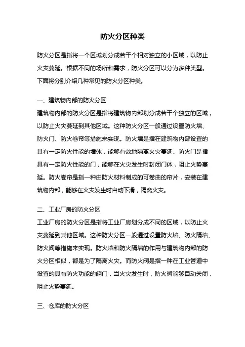 防火分区种类